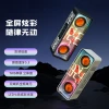 Dual-speaker transparent mecha wireless Bluetooth speaker, colorful light, small steel cannon, low-frequency diaphragm speaker, stereo sound details Picture